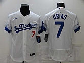 Dodgers 7 Julio Urias White 2021 City Connect Flexbase Jersey,baseball caps,new era cap wholesale,wholesale hats